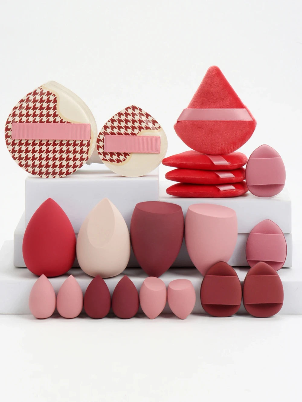 Pink Makeup Sponge and Puff Set
