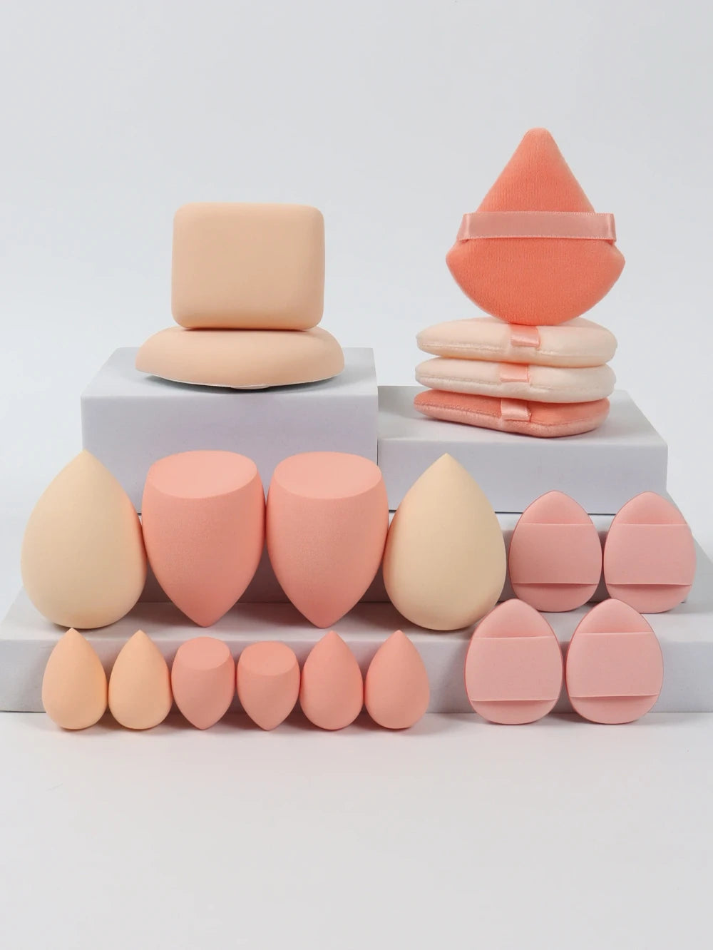 Pink Makeup Sponge and Puff Set