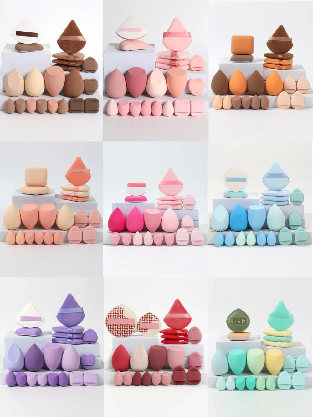 Pink Makeup Sponge and Puff Set