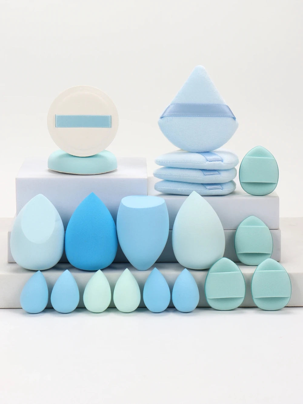 Pink Makeup Sponge and Puff Set