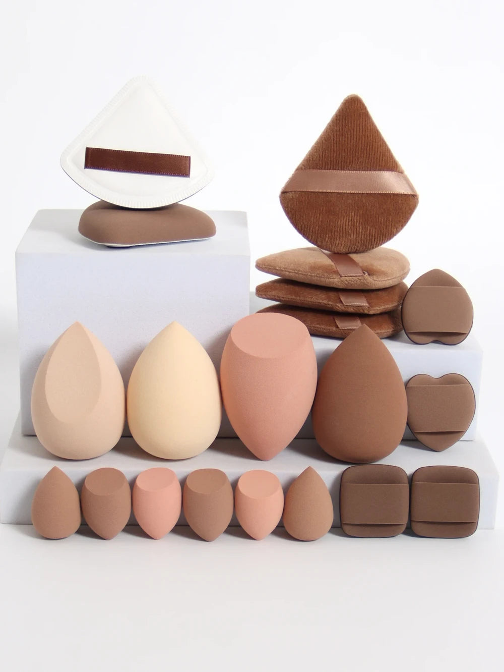 Pink Makeup Sponge and Puff Set