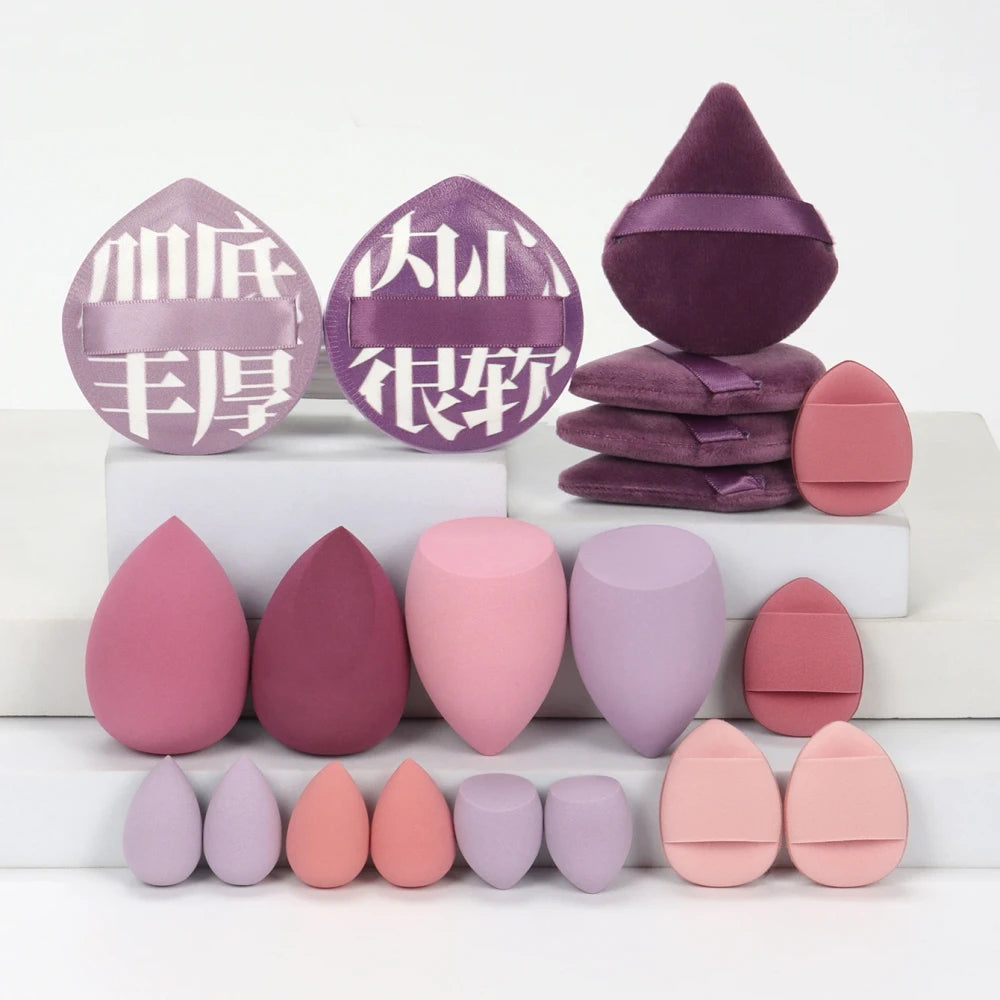 Pink Makeup Sponge and Puff Set