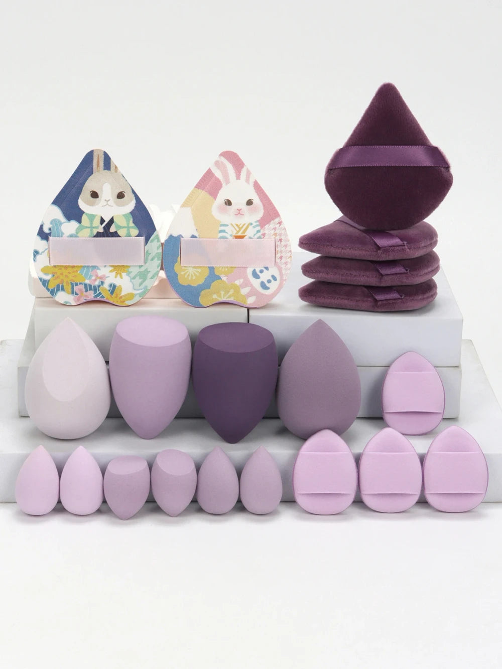Pink Makeup Sponge and Puff Set