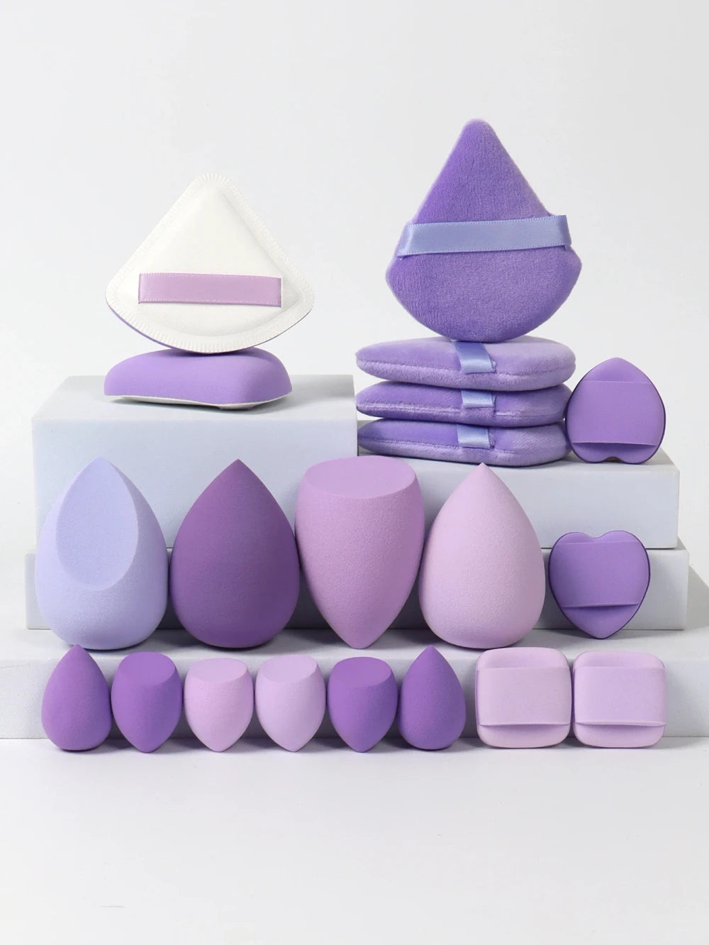 Pink Makeup Sponge and Puff Set