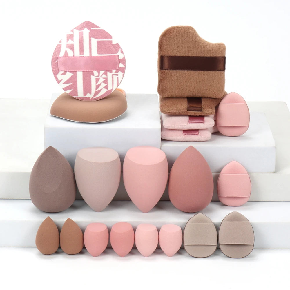 Pink Makeup Sponge and Puff Set